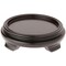 Plymor Black Round Wood Veneer Footed Display Base, 6" W x 6" D x 1.75" H (4.5" Display Diameter)